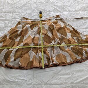 Anthropology - Odille flowy brown leaf skirt